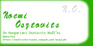 noemi osztovits business card